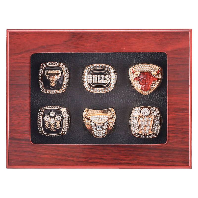 Chicago Bulls Championship Ring Set,With Wooden Display Box