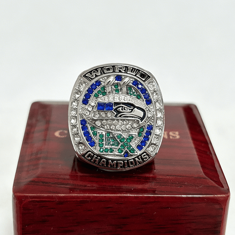 2026 Seattle Seahawks Super Bowl Ring,With Wooden Display Box (Fan Version)